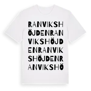 Ranvikshöjden ordlek t-shirt – ekologisk bomull t-shirt från Pinshirt