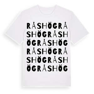 Råshög ordlek t-shirt – ekologisk bomull t-shirt från Pinshirt
