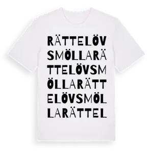 Rättelövsmölla ordlek t-shirt – ekologisk bomull t-shirt från Pinshirt