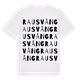 White t-shirt med Raus vång ordlek t-shirt