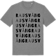 Mid Heather Gray t-shirt med Raus vång ordlek t-shirt