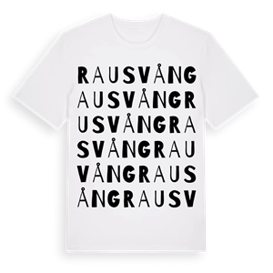 Raus vång ordlek t-shirt – ekologisk bomull t-shirt från Pinshirt