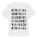 White t-shirt med Rävahallen ordlek t-shirt
