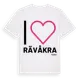 White t-shirt med Jag älskar Rävåkra t-shirt stort tryck