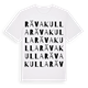 White t-shirt med Rävakulla ordlek t-shirt