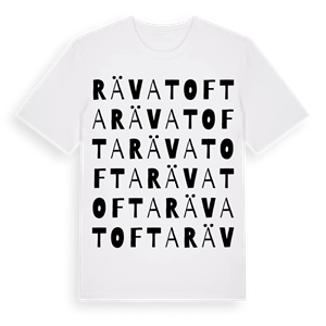 Rävatofta ordlek t-shirt – ekologisk bomull t-shirt från Pinshirt