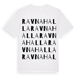 Ravnahalla ordlek t-shirt – ekologisk bomull t-shirt från Pinshirt