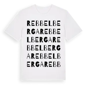 Rebbelberga ordlek t-shirt – ekologisk bomull t-shirt från Pinshirt