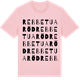 Pink Cotton t-shirt med Rebbetuaröd ordlek t-shirt