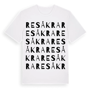 Resåkra ordlek t-shirt – ekologisk bomull t-shirt från Pinshirt
