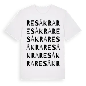 Resåkra ordlek t-shirt – ekologisk bomull t-shirt från Pinshirt
