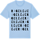 Blue Soul t-shirt med Rigeleje ordlek t-shirt