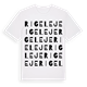 White t-shirt med Rigeleje ordlek t-shirt