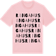 Pink Cotton t-shirt med Ringahus ordlek t-shirt