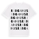 White t-shirt med Ringahus ordlek t-shirt