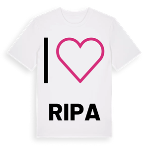 Jag älskar Ripa t-shirt stort tryck – ekologisk bomull t-shirt från Pinshirt