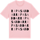Pink Cotton t-shirt med Ripa sandar ordlek t-shirt