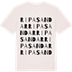 Vintage White t-shirt med Ripa sandar ordlek t-shirt