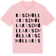 Pink Cotton t-shirt med Risemölla ordlek t-shirt