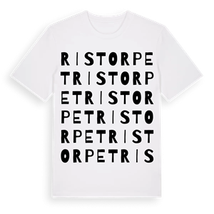 Ristorpet ordlek t-shirt – ekologisk bomull t-shirt från Pinshirt