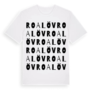 Roalöv ordlek t-shirt – ekologisk bomull t-shirt från Pinshirt