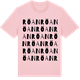Pink Cotton t-shirt med Röan ordlek t-shirt