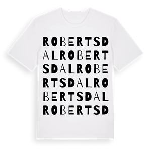 Robertsdal ordlek t-shirt – ekologisk bomull t-shirt från Pinshirt
