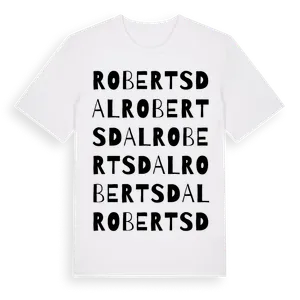 Robertsdal ordlek t-shirt – ekologisk bomull t-shirt från Pinshirt