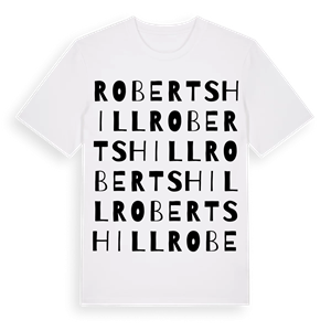 Robertshill ordlek t-shirt – ekologisk bomull t-shirt från Pinshirt