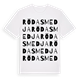 White t-shirt med Röda smedja ordlek t-shirt