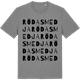 Mid Heather Gray t-shirt med Röda smedja ordlek t-shirt