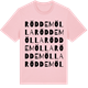 Pink Cotton t-shirt med Röddemölla ordlek t-shirt