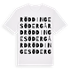 White t-shirt med Röddinge Södergård ordlek t-shirt