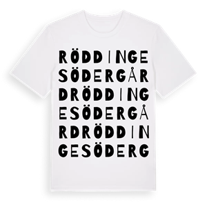 Röddinge Södergård ordlek t-shirt – ekologisk bomull t-shirt från Pinshirt