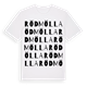 White t-shirt med Rödmölla ordlek t-shirt