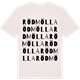 Vintage White t-shirt med Rödmölla ordlek t-shirt