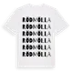 White t-shirt med Rödmölla ordlek t-shirt