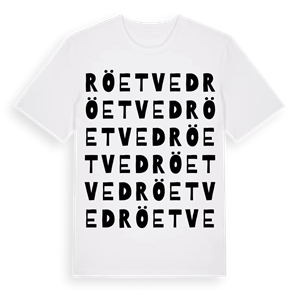 Röetved ordlek t-shirt – ekologisk bomull t-shirt från Pinshirt