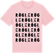 Pink Cotton t-shirt med Rögle ordlek t-shirt