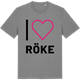 Mid Heather Gray t-shirt med Jag älskar Röke t-shirt stort tryck