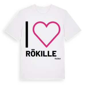 Jag älskar Rökille t-shirt stort tryck – ekologisk bomull t-shirt från Pinshirt