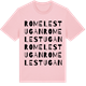 Pink Cotton t-shirt med Romelestugan ordlek t-shirt