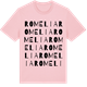 Pink Cotton t-shirt med Romelia ordlek t-shirt