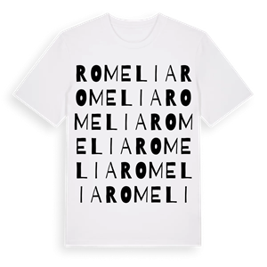 Romelia ordlek t-shirt – ekologisk bomull t-shirt från Pinshirt