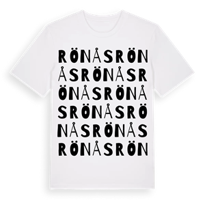 Rönås ordlek t-shirt – ekologisk bomull t-shirt från Pinshirt