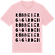 Pink Cotton t-shirt med Rönnebergagården ordlek t-shirt