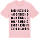 Pink Cotton t-shirt med Rönneboda ordlek t-shirt