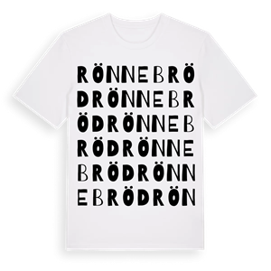 Rönnebröd ordlek t-shirt – ekologisk bomull t-shirt från Pinshirt
