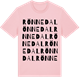 Pink Cotton t-shirt med Rönnedal ordlek t-shirt