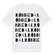 White t-shirt med Rönnedal ordlek t-shirt